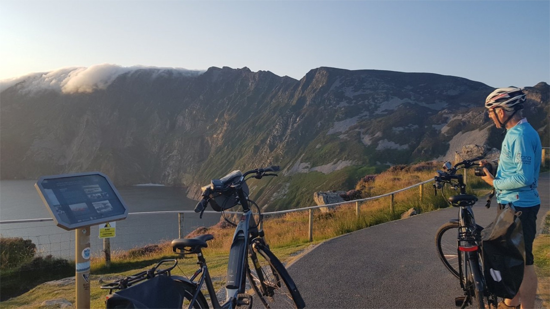 e-bike tour - overlooking Slieve League, County Donegal, Ireland - guided adventure tours with DanyGal Tours, Donegal Tour Guides